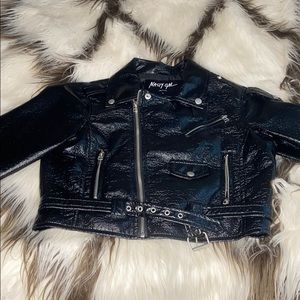 Black Leather Jacket from Nasty Gal